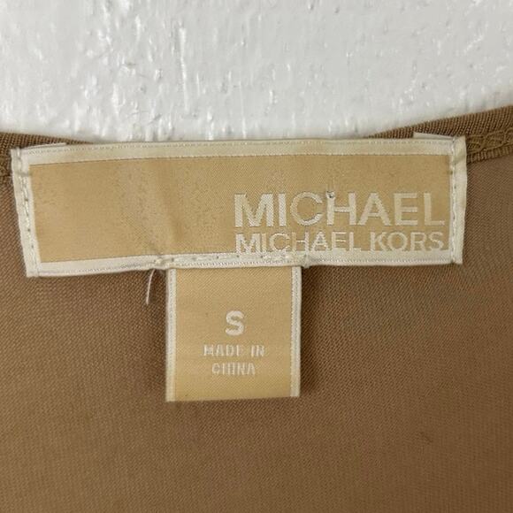 Michael Kors Women Sequin Sleeveless Tank Top Mermaid Fairy Boho Gold Size Small - Picture 3 of 5